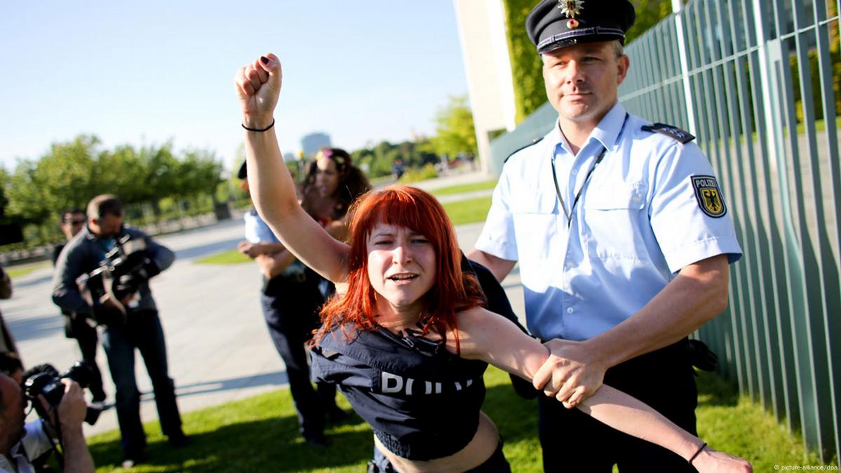 Femen Protest At Merkel S Office DW 06 07 2013