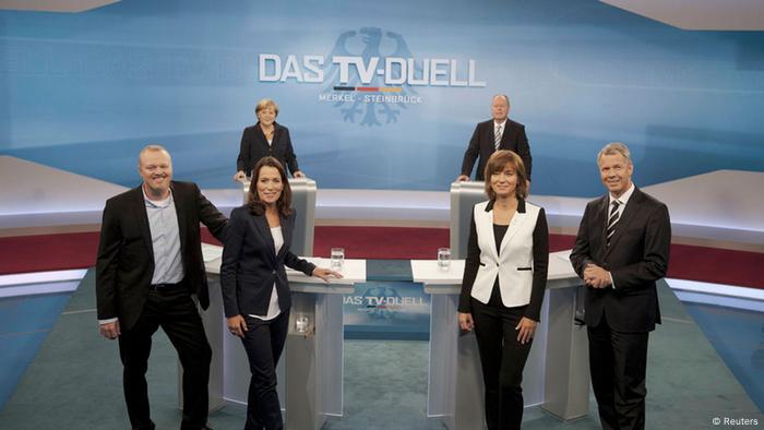 German Merkel vs Steinbrück pre election debate mild News DW 02