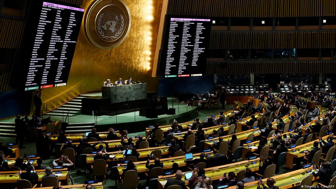 Η ΓΣ του ΟΗΕ καταδίκασε πέρυσι με ψήφισμα τη ρωσική εισβολή στην Ουκρανία