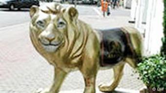 Der Saarbrücker Löwe, das Wahrzeichen der Stadt