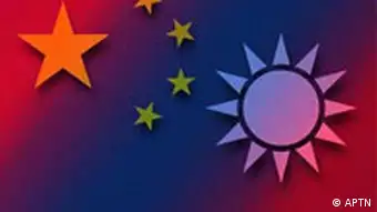 Flagge China und Taiwan Montage