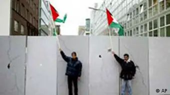 Demonstration in Berlin gegen Mauer Israel Palästina