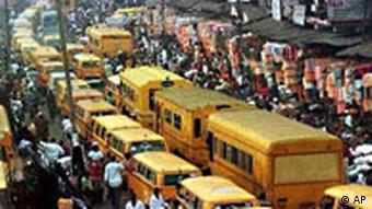 Verkehrsstau in Lagos Nigieria