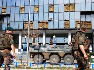 科索沃的维和部队士兵
