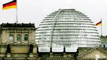 Die Glaskuppel des Reichstag in Berlin