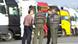Lastwagenfahrer aus Osteuropa warten auf dem Zollparkplatz "Frankfurter Tor" vor Frankfurt an der Oder auf ihre Abfertigung an der deutsch-polnischen Grenze am Dienstag, 30. Maerz 2004. Nach der Erweiterung der Europaeischen Union muessen die Lkw-Fahrer nicht mehr wie bisher auf den Platz fahren und dort oft laenger als 24 Stunden auf ihre Zollabfertigung warten, denn die Warenkontrollen fallen an der dann neuen EU-Binnengrenze weg. Was aus dem Platz wird, ist unklar. (AP Photo/Sven Kaestner) ** zu unserem KORR ** Lastwagenfahrer aus Osteuropa warten auf dem Zollparkplatz "Frankfurter Tor" vor Frankfurt an der Oder auf ihre Abfertigung an der deutsch-polnischen Grenze am Dienstag, 30. Maerz 2004. Nach der Erweiterung der Europaeischen Union muessen die Lkw-Fahrer nicht mehr wie bisher auf den Platz fahren und dort oft laenger als 24 Stunden auf ihre Zollabfertigung warten, denn die Warenkontrollen fallen an der dann neuen EU-Binnengrenze weg. Was aus dem Platz wird, ist unklar. (AP Photo/Sven Kaestner) ** zu unserem KORR **