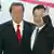 Le chancelier allemand Gerhard schröder et le premier ministre chinois Wen Jiabao