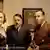 نمایی از فیلم آلمانی"سقوط": یولیانه کوهلر در نقش اوا براون، برونو گاننتس، هیتلر و هاینو فرش در نقش آلبرت اشپر، معمار مشهور آلمانی