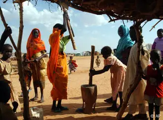 Darfur Sudan Flüchtlingsfamilie