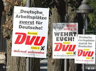 German jobs for Germans first, reads the election poster