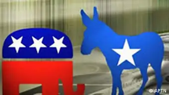 Republican and Democratic party symbols