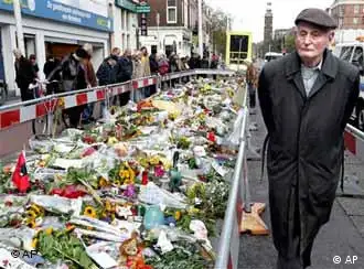 阿姆斯特丹街头悼念凡高的鲜花