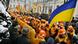 Yushchenko's supporters in orange helmets in front of the parliament in Kyiv in Dec. 2004 Yushchenko's supporters in orange helmets in front of the parliament in Kyiv in Dec. 2004