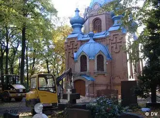 哈尔滨圣-尼古拉大教堂在文革中被拆毁后，至今未修复(图为柏林的一所东正教堂)