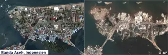 Conbo Vorher Nacher Banda Aceh Satelitenbild Flutkatastrophe Seebeben Flutwelle