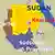 Karte Sudan mit Südsudan und Darfur