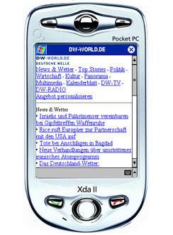 PDA mit DW-World Deutsch