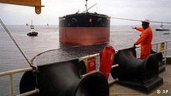Öl in Angola Öltanker