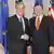 Preşedintele SUA George W. Bush şi preşedintele Comisiei Europene Jose Manuel Barroso