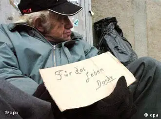 德国街头的无家可归者