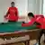 Jungen chin. Fussballer leben und trainieren in Bad Kissingen