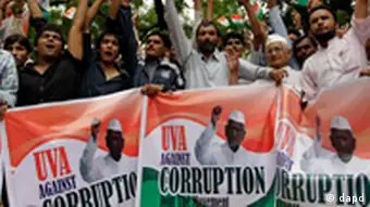 Indien Demonstration gegen Korruption