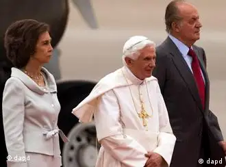 El Papa, a su llegada a Madrid.