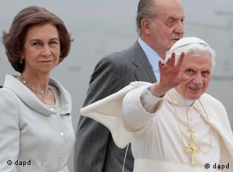 Pope Benedict XVI waving