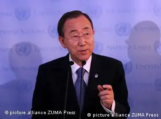 NEW YORK, Aug. 27, 2011 UN Secretary-General Ban Ki-moon speaks to media during a press conference at the headquarters in New York, the United States, Aug.26, 2011. After a meeting with heads of regional organizations on Friday afternoon, Ban told reporters that the international community, including the UN, stands prepared to provide support to Libya in the aftermath of its violent, months-long conflict