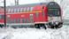 Deutsche Bahn train in snow Deutsche Bahn train in snow