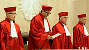 Los magistrados del Tribunal Constitucional alemán.