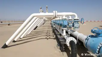 Firma Wintershall Verteilerkreuz einer Ölleitung Ölfeld As Sarah Libyen