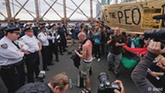 Occupy Wall Street - in New York begannen die weltweiten Proteste gegen die Macht der Finanzmärkte Foto: DAPD