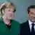 Bundeskanzlerin Angela Merkel (CDU) und der franzoesische Staatspraesident Nicolas Sarkozy kommen am Sonntag (09.10.11) zu einer Presseunterrichtung nach ihrem Gespraech im Bundeskanzleramt in Berlin. (zu dapd-Text) Foto: Steffi Loos/dapd