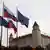 Slovak, EU flags and parliament building