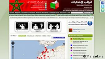 screenshot of website www.marsad.ma
