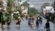 Thai people wade through a flooded area in Phatum Thani Province, north of Bangkok ,Thailand Thai people wade through a flooded area in Phatum Thani Province, north of Bangkok ,Thailand