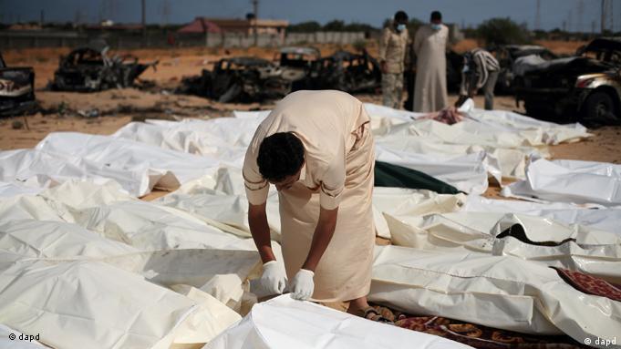 Bodies of Gadhafi loyalists in Sirte