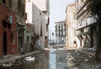 Bürgerkrieg in Libanon Straße in Beirut