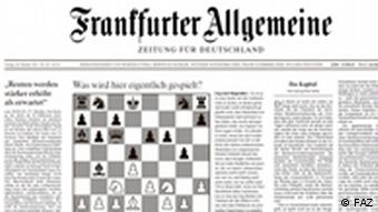 Die Frankfurter Allgemeine Zeitung vom 28.10.2011 (Screenshot: FAZ)