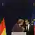 Bundeskanzlerin Angela Merkel (CDU) und Frankreichs Staatspraesident Nicolas Sarkozy geben am Mittwoch (02.11.11) in Cannes in Frankreich nach einem Treffen im Vorfeld des G-20-Gipfels 2011 eine Pressekonferenz. Deutschland und Frankreich haben die Auszahlung der sechsten Tranche an Griechenland an Bedingungen geknuepft. Die Griechen muessten die Beschluesse des 27. Oktober erfuellen und das geplante Referendum muesse positiv fuer den Euro ausgehen, sagte Merkel am Mittwochabend in Cannes nach einem Treffen mit dem franzoesischen Staatspraesidenten Nicolas Sarkozy und dem griechischen Ministerpraesidenten Papandreou. (zu dapd-Text) Foto: Berthold Stadler/dapd