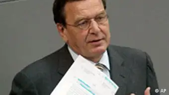 Gerhard Schröder im Bundestag China