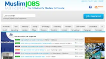 Screenshot der Webseite muslimjobs.de