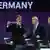 Sekjen UEFA, Gianni Infantino, (tengah) bersama Marco van Basten (kiri) dan Zinedine Zidane, mengumumkan Jerman berada di grup B