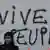 grafitti reading Vive le peuple or long live the people