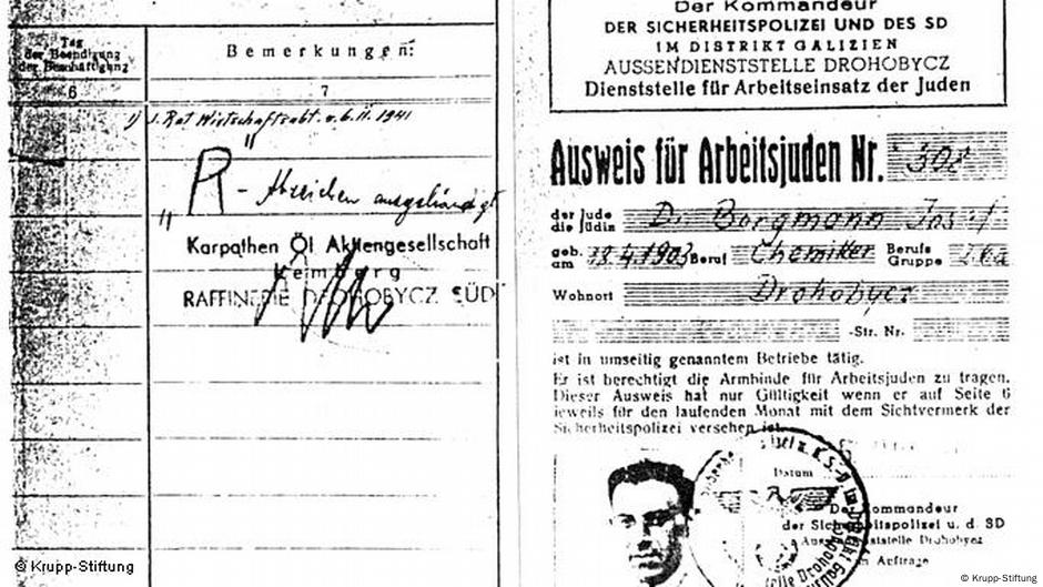 Iskaznica jednog prinudnog radnika Jevreja