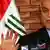 Iraq's vice President Tariq al-Hashemi speaks during a news conference in Baghdad