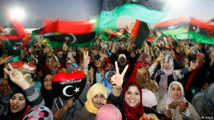 利比亚民众庆祝胜利