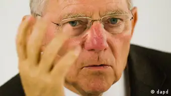 Deutschland Finanzminister Wolfgang Schäuble zu Finanzkrise Griechenland