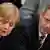 Merkel sitting with her eyes closed next to Wulff as the Federal Convention meets